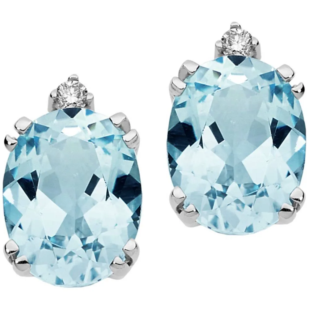 Orecchini Comete Topazi Azzurri e Diamanti ORB 767