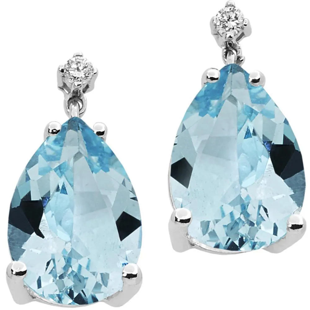Orecchini Comete Topazi Azzurri e Diamanti ORB 766