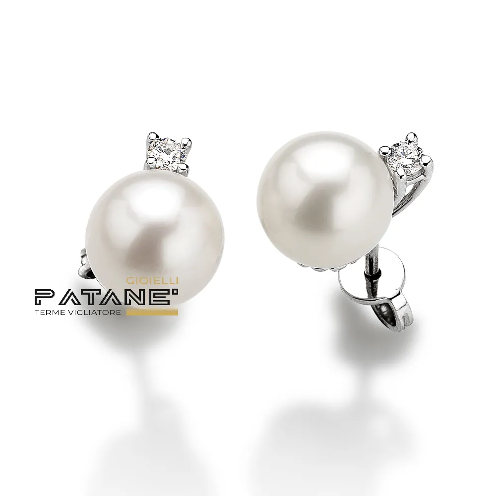 Orecchini Davite & Delucchi con Perla 5mm e Diamante