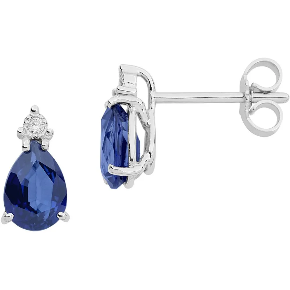 Orecchini Comete Zaffiri Goccia e Diamanti ORB 983