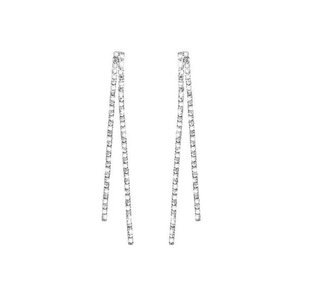 Orecchini In Metallo Rutenio E Cristalli Stroili donna 1658225