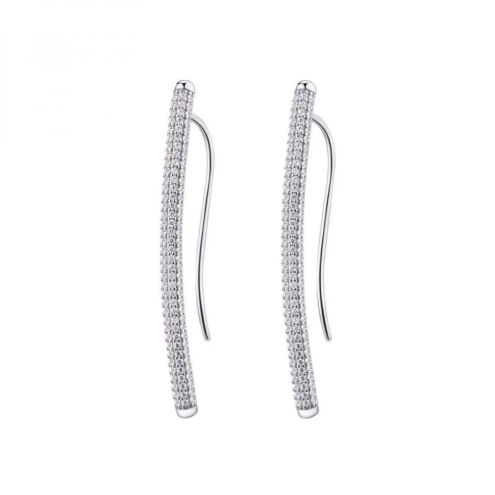 Orecchini Rosato Pendenti Lunghi con Zirconi RZBI25