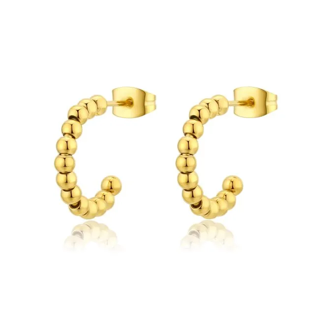 Orecchini Sagapò donna in acciaio dorato shk38