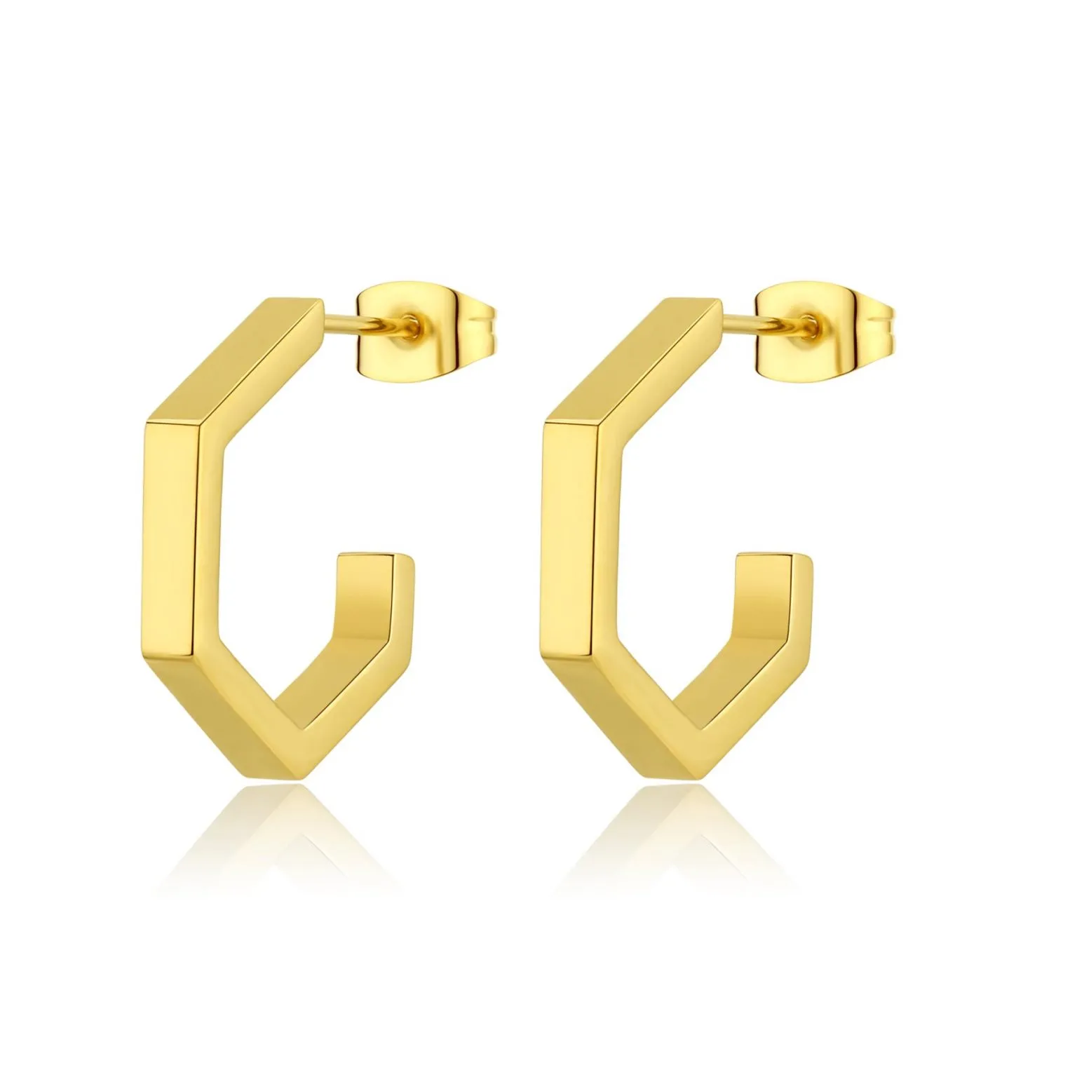 Orecchini Sagapò donna in acciaio dorato shk44