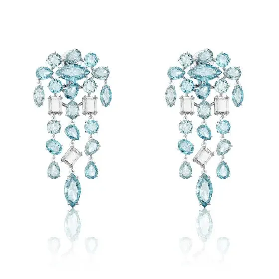 Orecchini Swarovski Pendenti Azzurri Gema 5666015