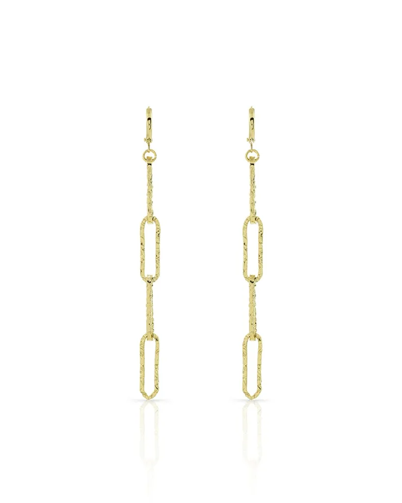 Orecchini Unoaerre Paper Clip in bronzo dorato 1650