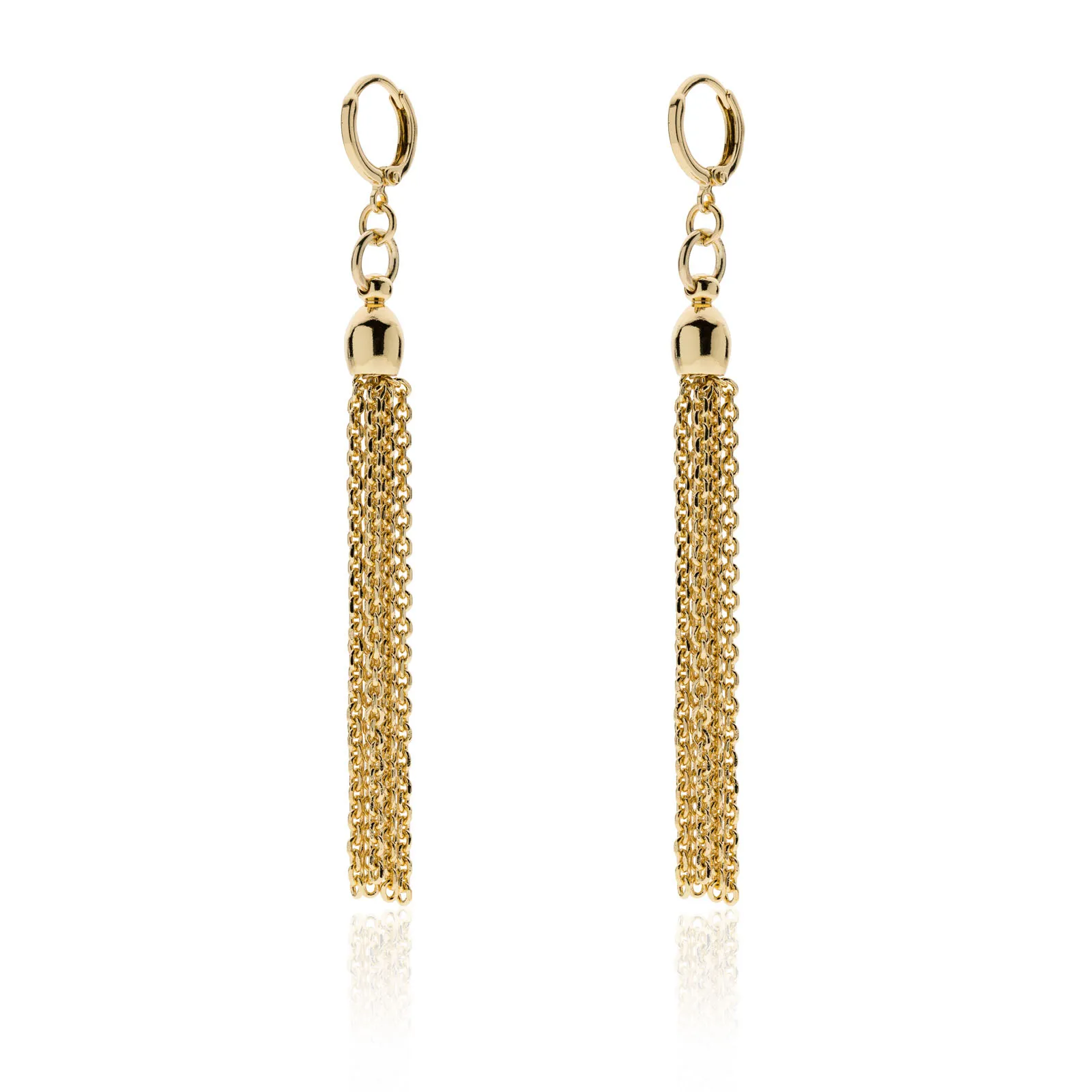 Orecchini Unoaerre donna lunghi con nappa in catena 2191