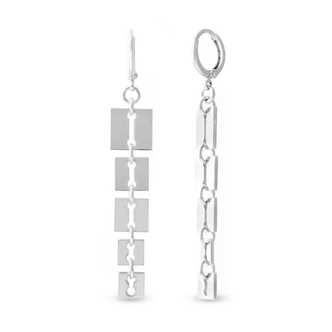 Orecchini Unoaerre donna pendenti in bronzo bianco 2619