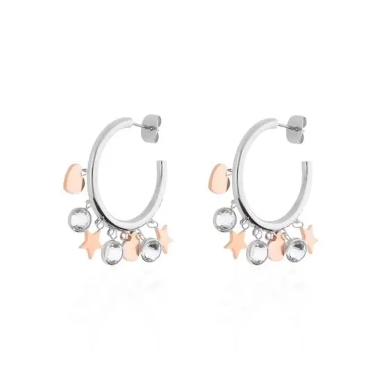 Orecchini a cerchio Lady Chic Wow Acciaio Bicolore