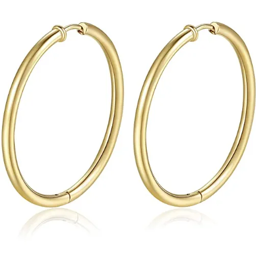 Orecchini a cerchio dorati donna gioielli Sagapò Happy Ears trendy cod. SHEA08