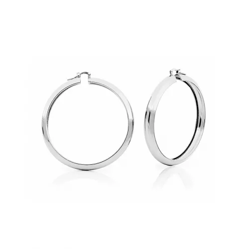 Orecchini a cerchio in bronzo argentato Unoaerre donna 1798