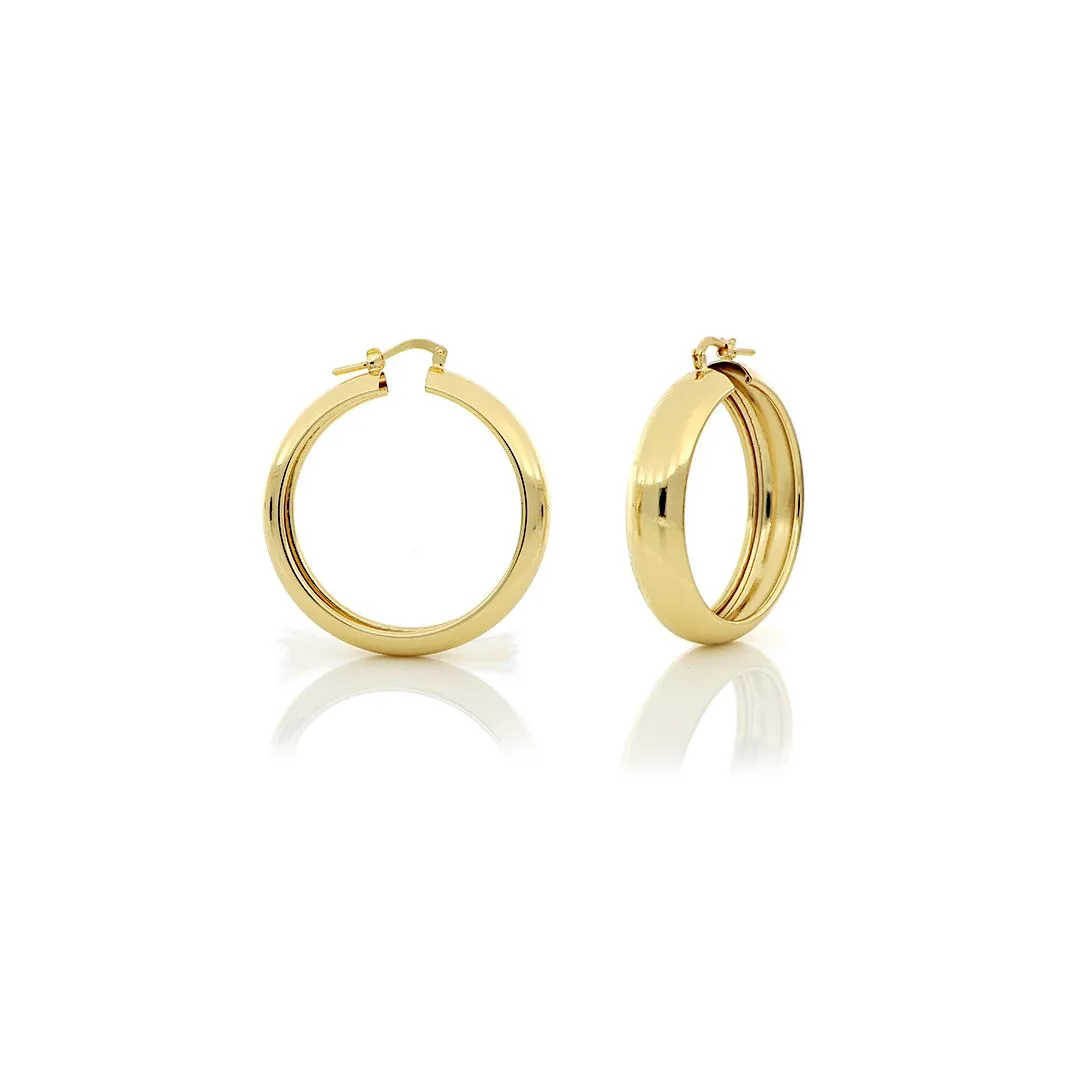 Orecchini a cerchio mini Unoaerre in bronzo dorato 1800