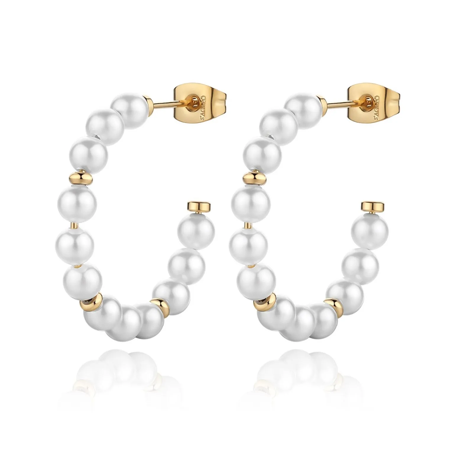 Orecchini donna Sagapò con perle sintetiche swi26