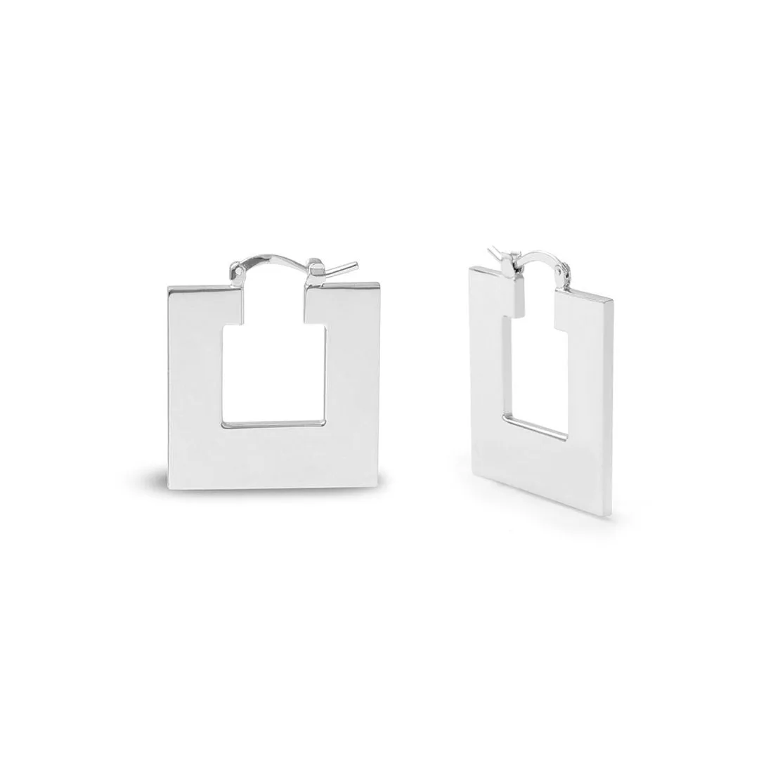 Orecchini donna Unoaerre in bronzo argentato di forma quadrata 2579