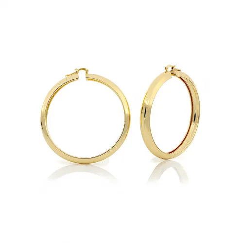 Orecchini donna a cerchio in bronzo dorato Unoaerre 1797