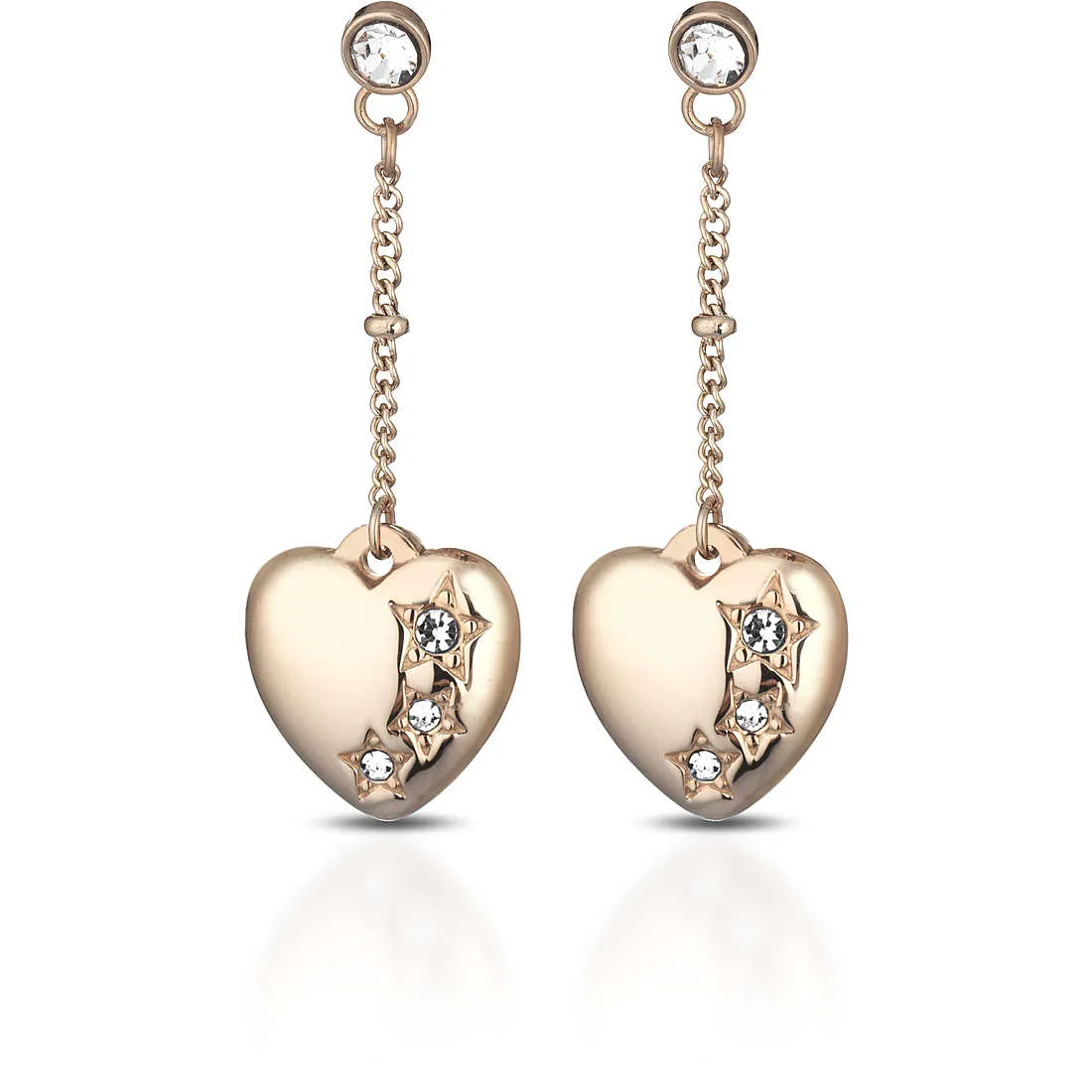 Orecchini donna gioielli Ops Objects romantic cuori pendenti OPSOR-521