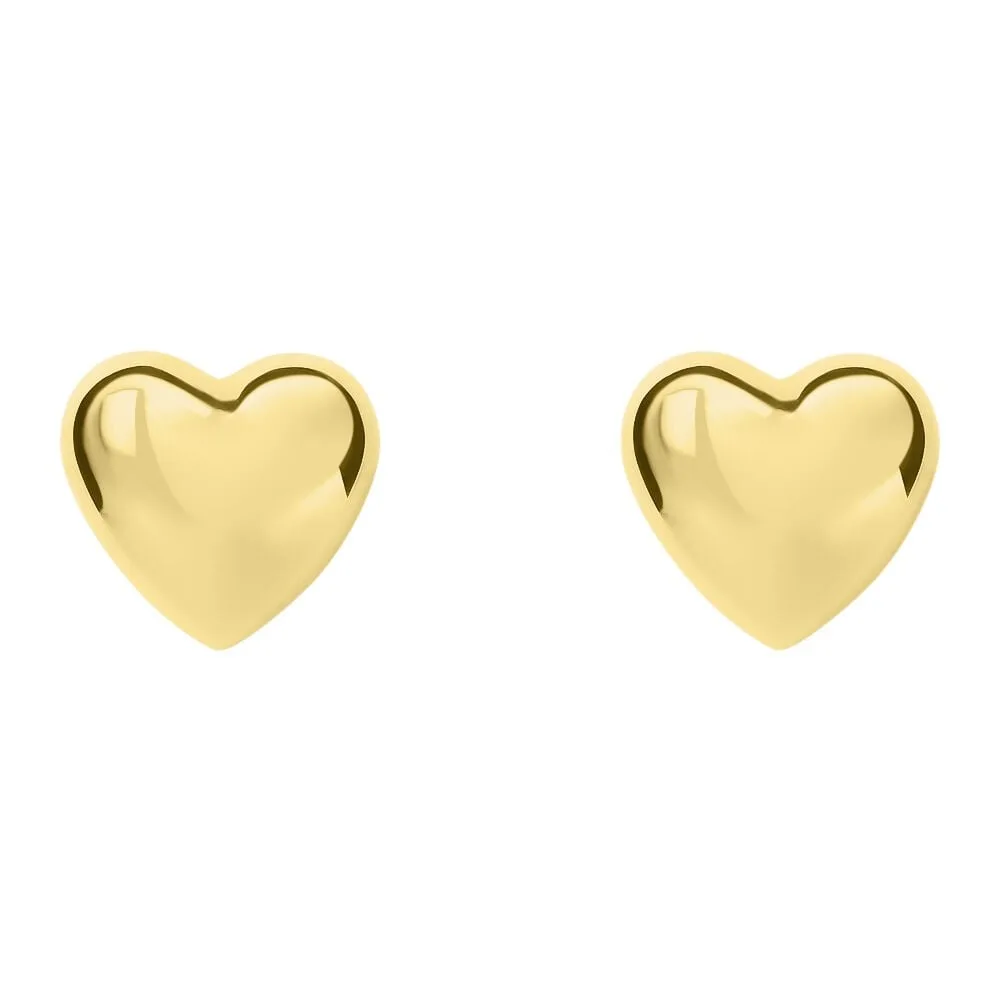 Orecchini donna in acciaio dorato a forma di cuore Stroili