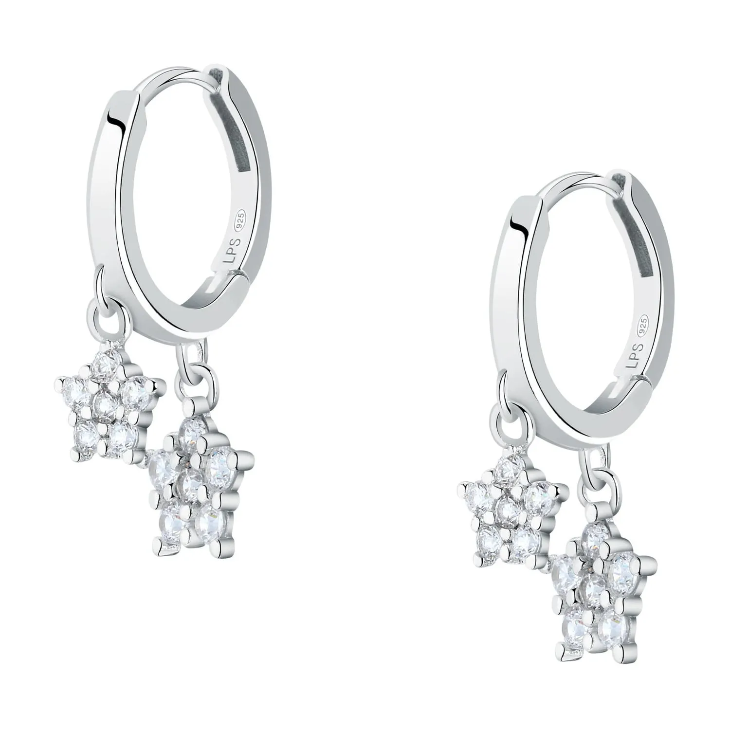 Orecchini donna in argento La petite story con stelle pendenti LPS01AWV01