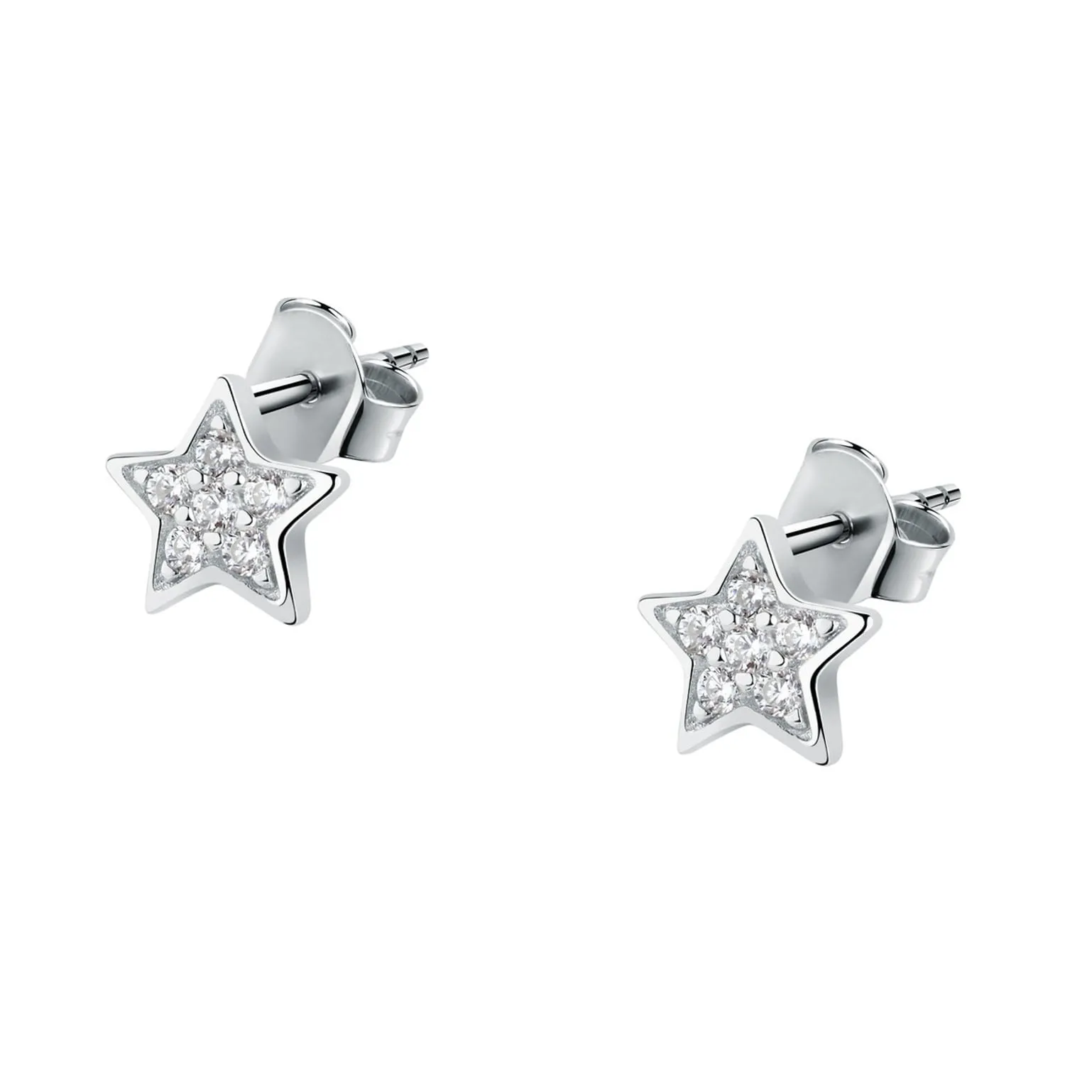 Orecchini donna in argento Le petite story con stelle zirconate lps01awv19