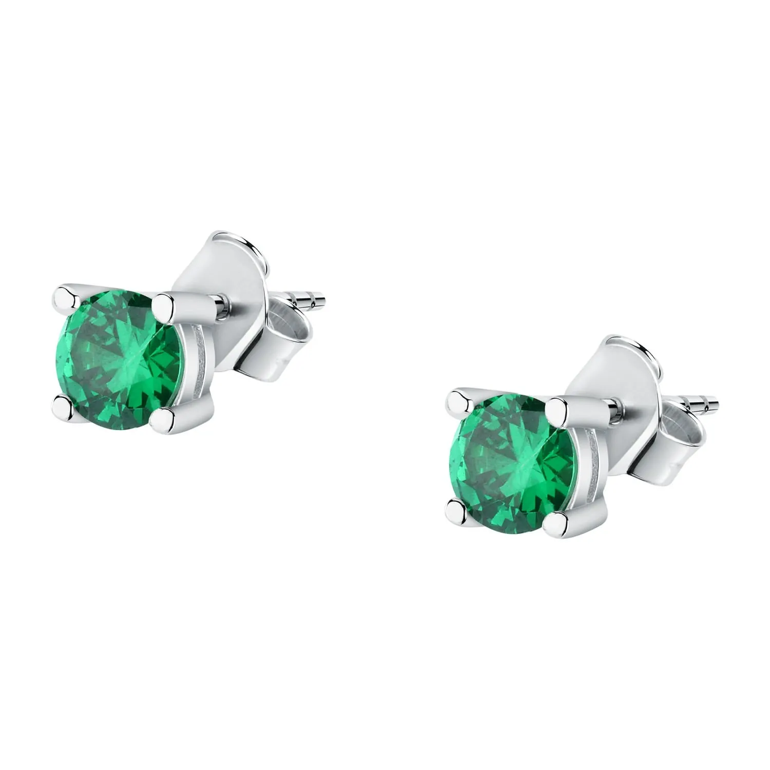 Orecchini donna in argento Le petite story punto luce verde lps01awv17