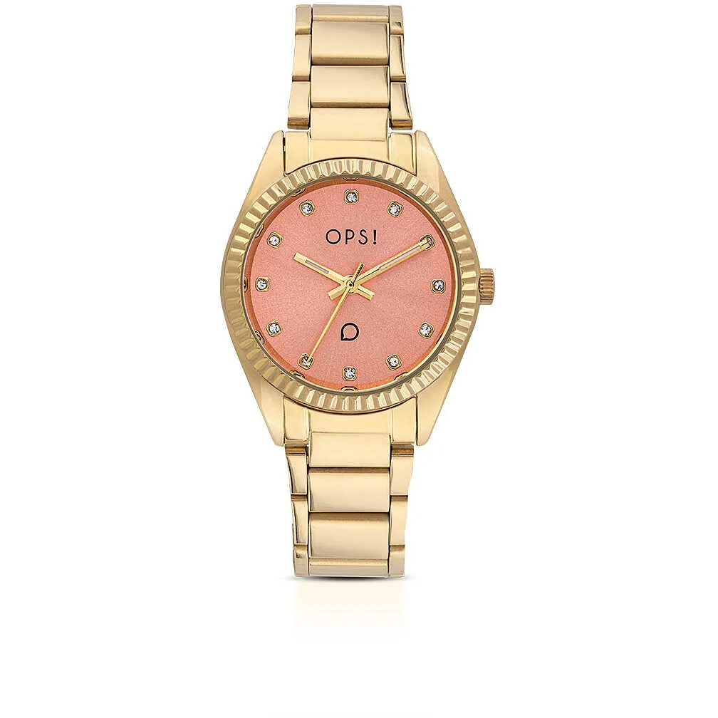 Orologio solo tempo donna Ops Objects Sport in acciaio dorato opspw-1038
