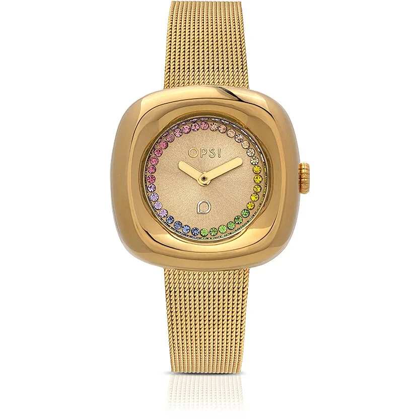 Orologio solo tempo donna Ops Objects Curvy acciaio dorato OPSPW-1079