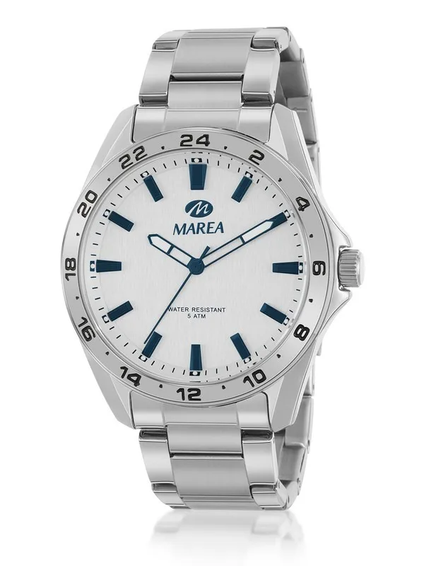 Orologio uomo Marea in acciaio e lancette blu b54238/1