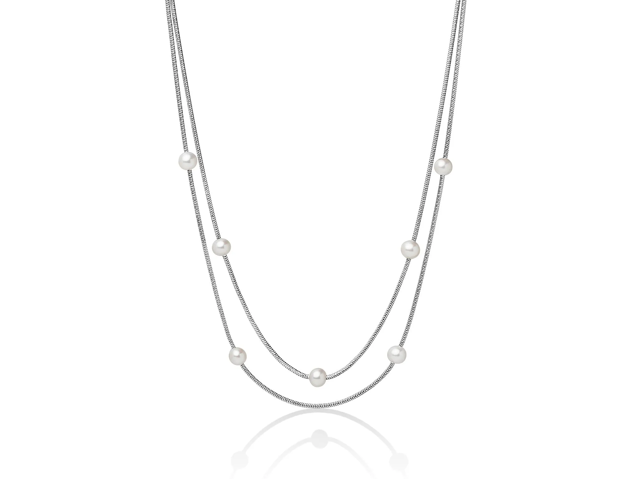 Miluna Collana Con Fili E Perle