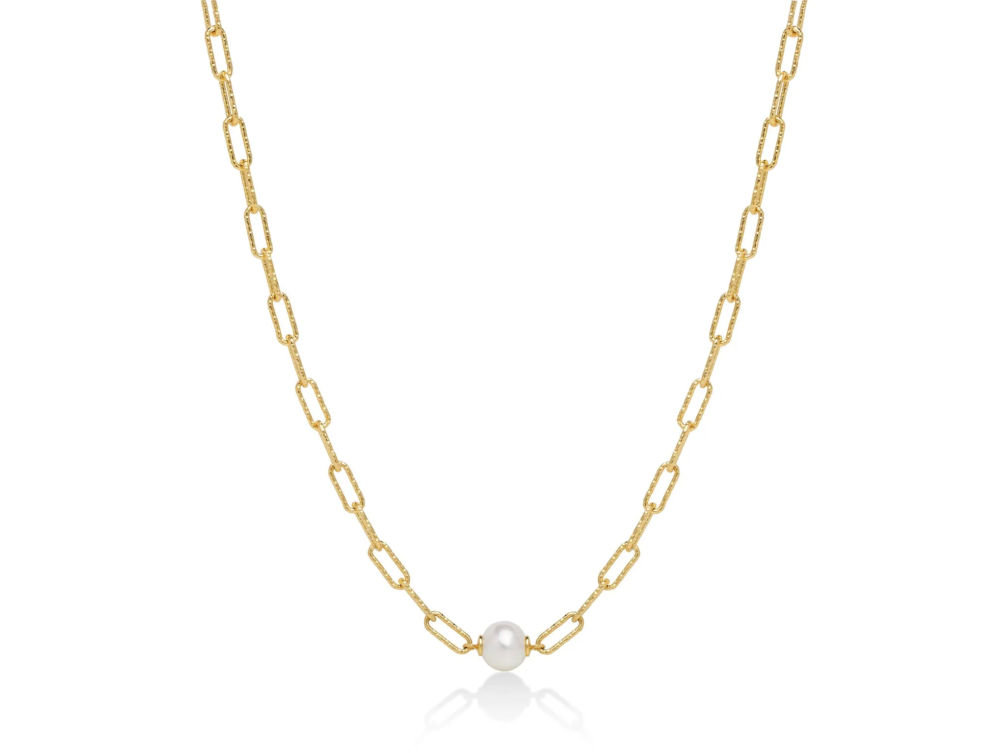 Miluna Collana Con Catena E Perla