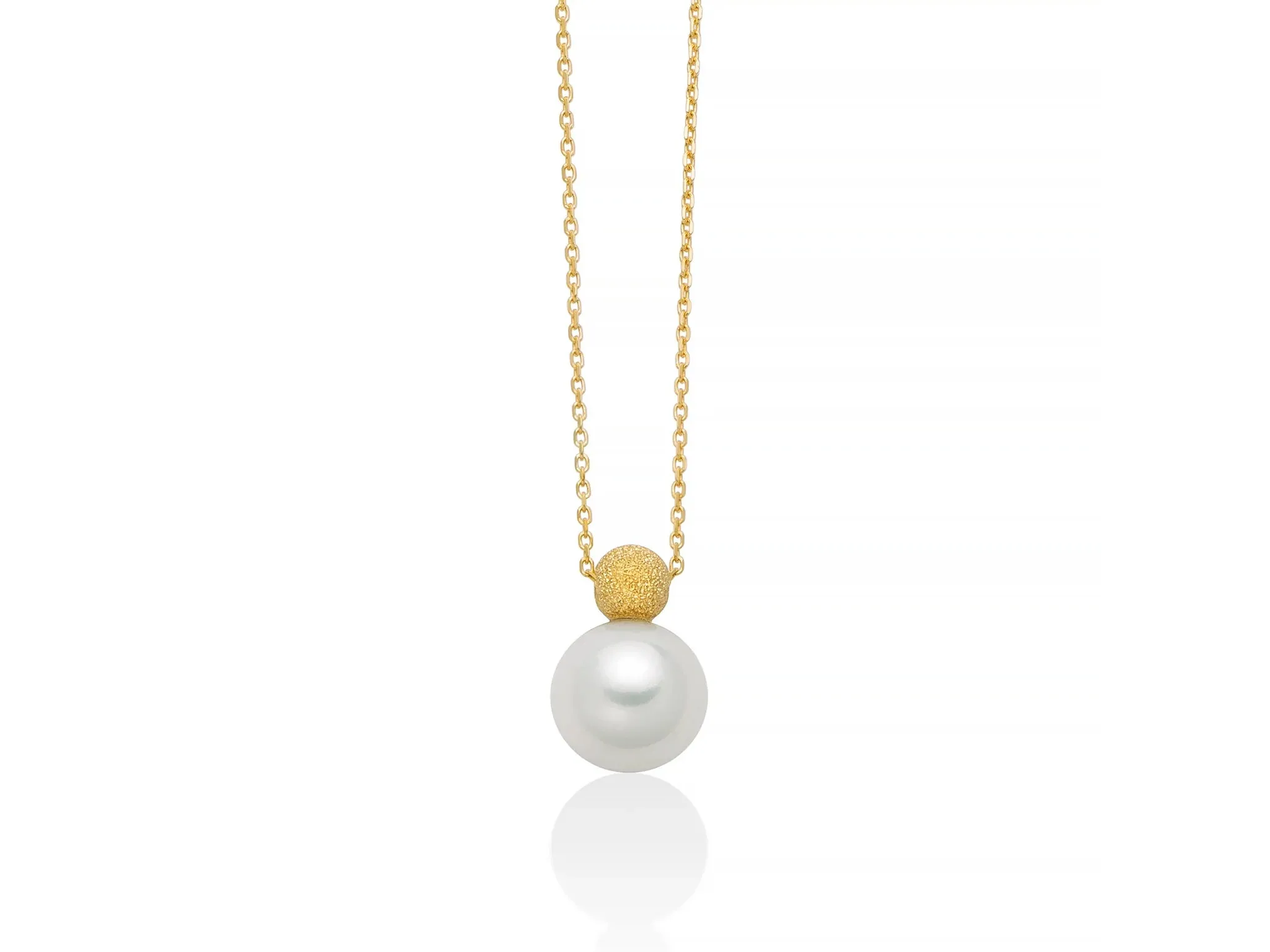 Miluna Collana Con Perla e Dettaglio In Oro Giallo