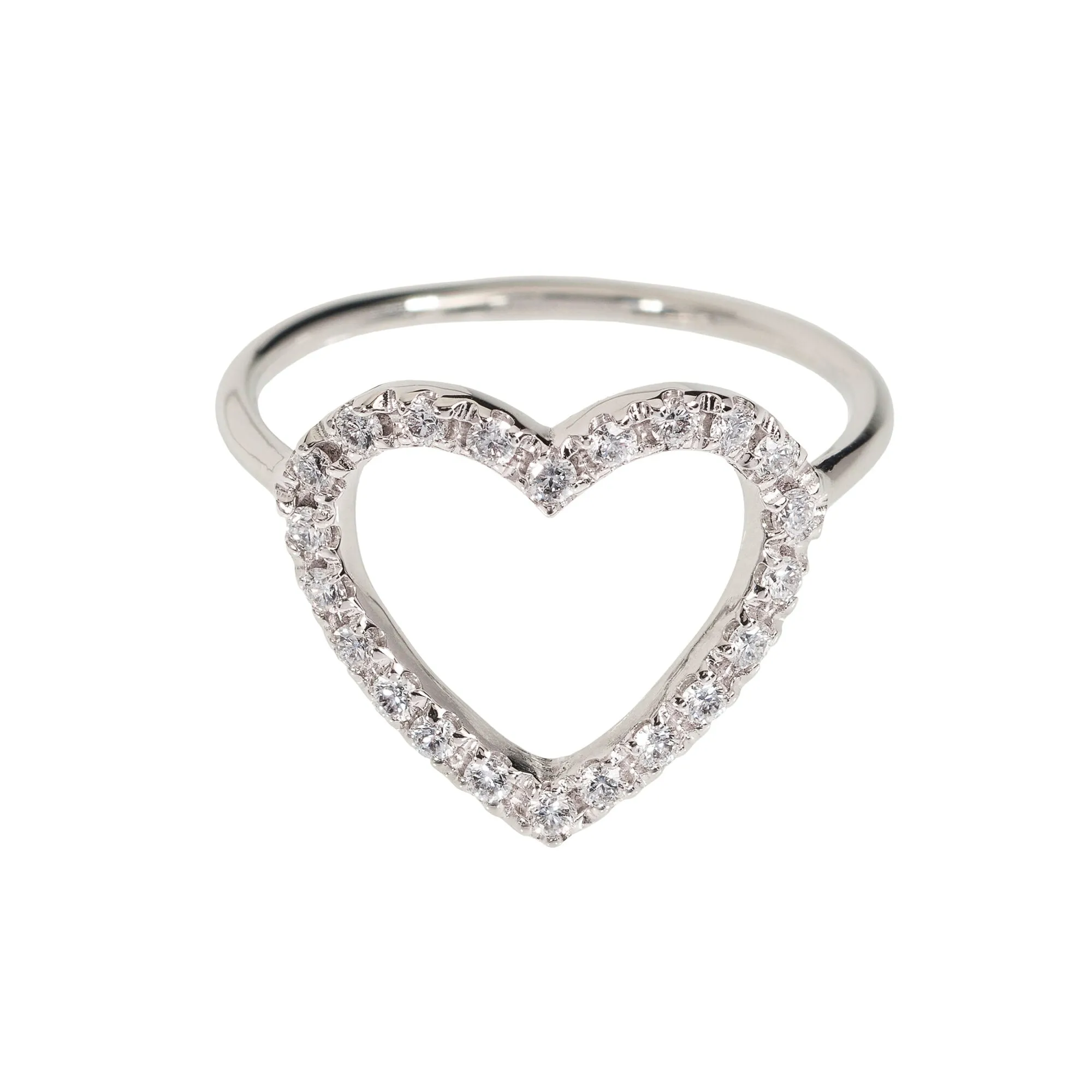 Marco Gerbella Orafi - Anello con cuore a filo e diamanti ct. 0,26