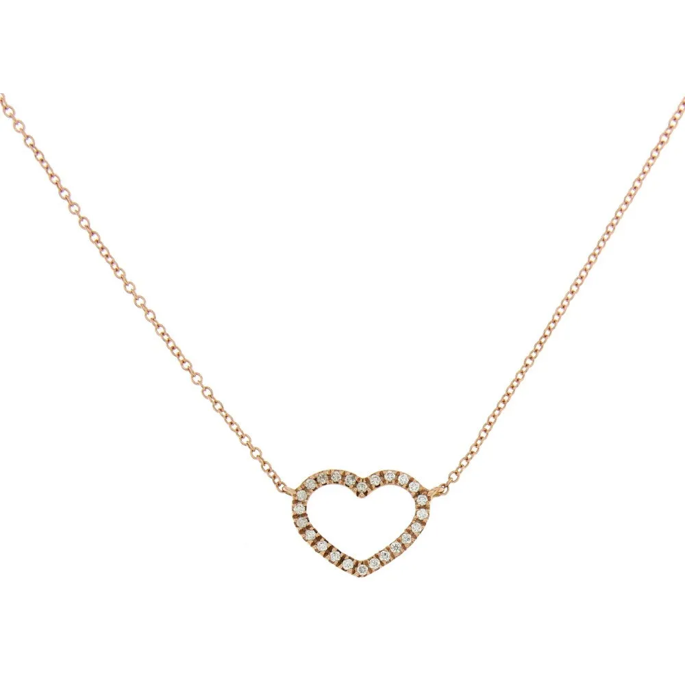 Marco Gerbella Orafi - Collana filo cuore in oro rosa e diamanti