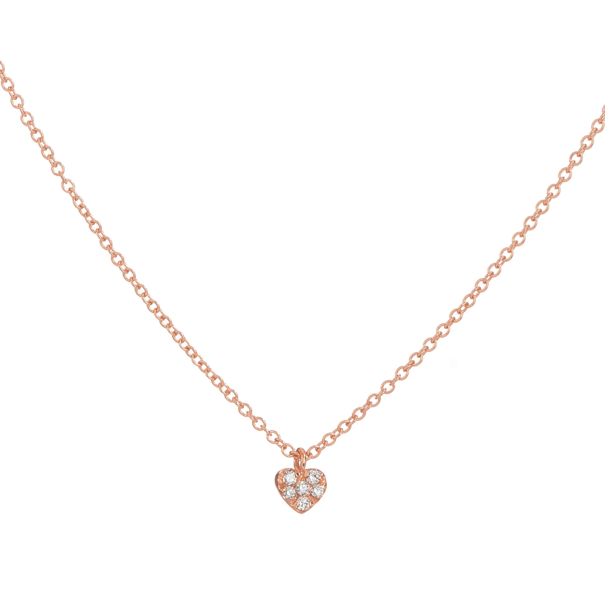 Marco Gerbella Orafi Collana con cuore pavè e diamanti bianchi, ct. 0,04