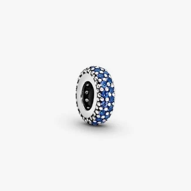 PANDORA-Charm distanziatore blu scintillante
