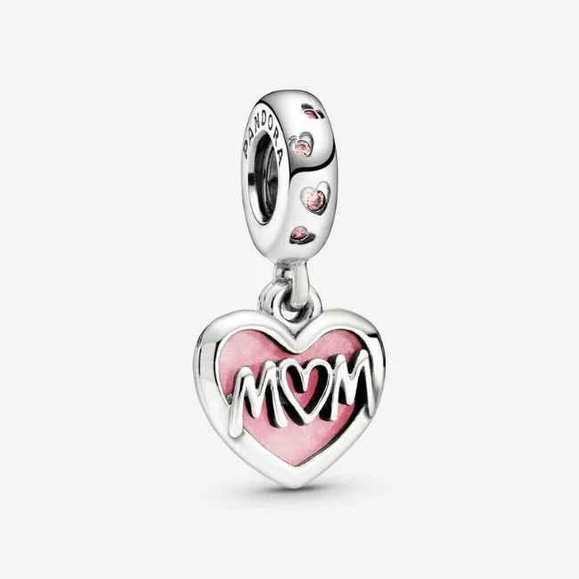 PANDORA-Charm pendente Cuore di Mamma