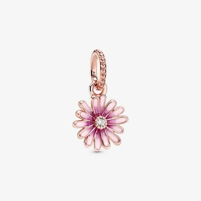 PANDORA-Charm pendente Margherita rosa