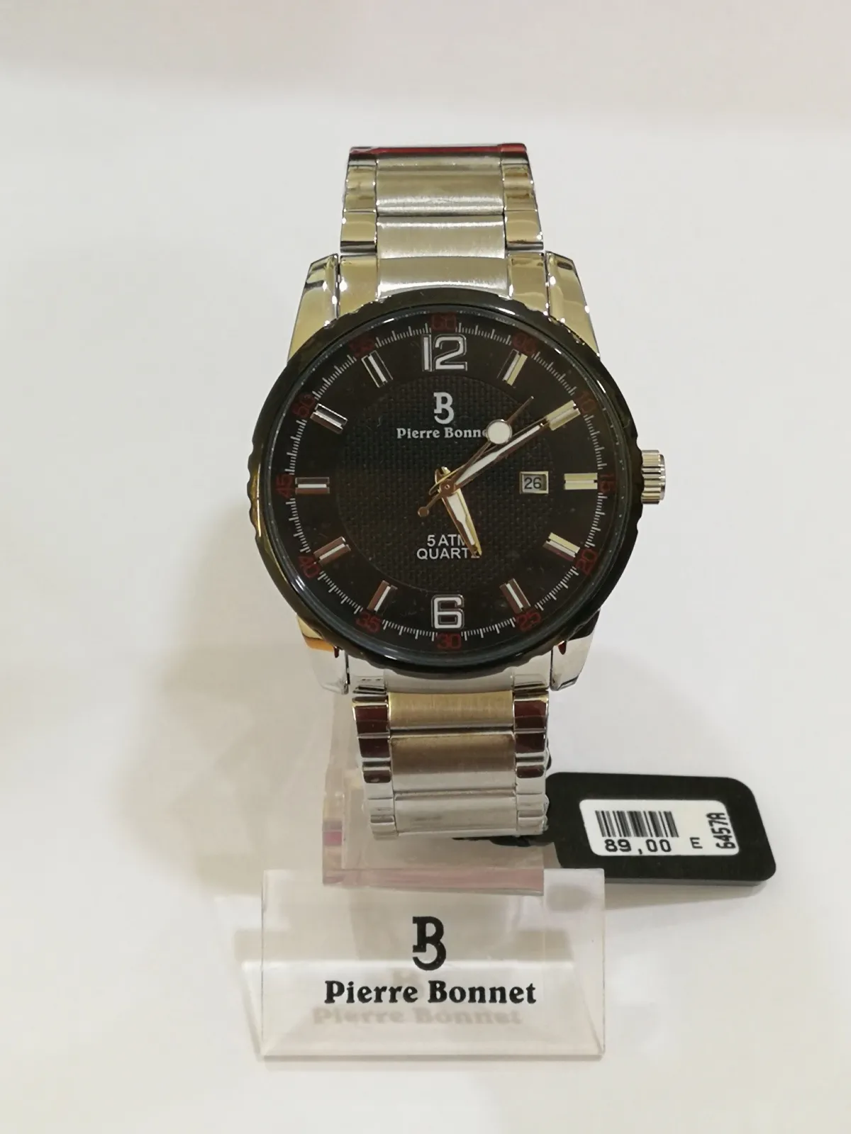 Pierre bonnet orologio uomo in acciaio 6457a