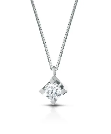 Punto luce in oro bianco e diamanti donna Pg gioielli plgl007