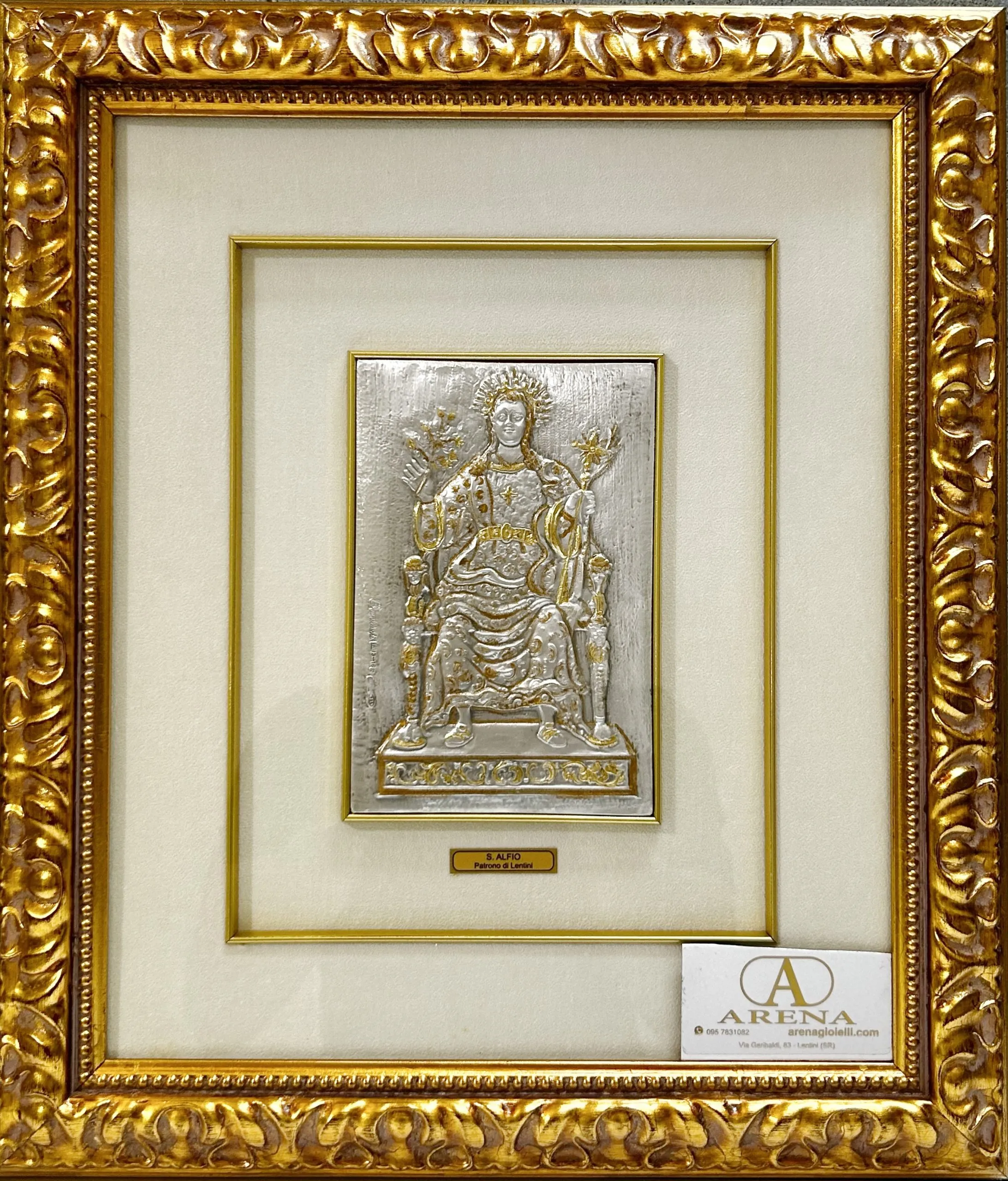 Quadro Sant' Alfio 38x44 cm Cornice Classica colore oro