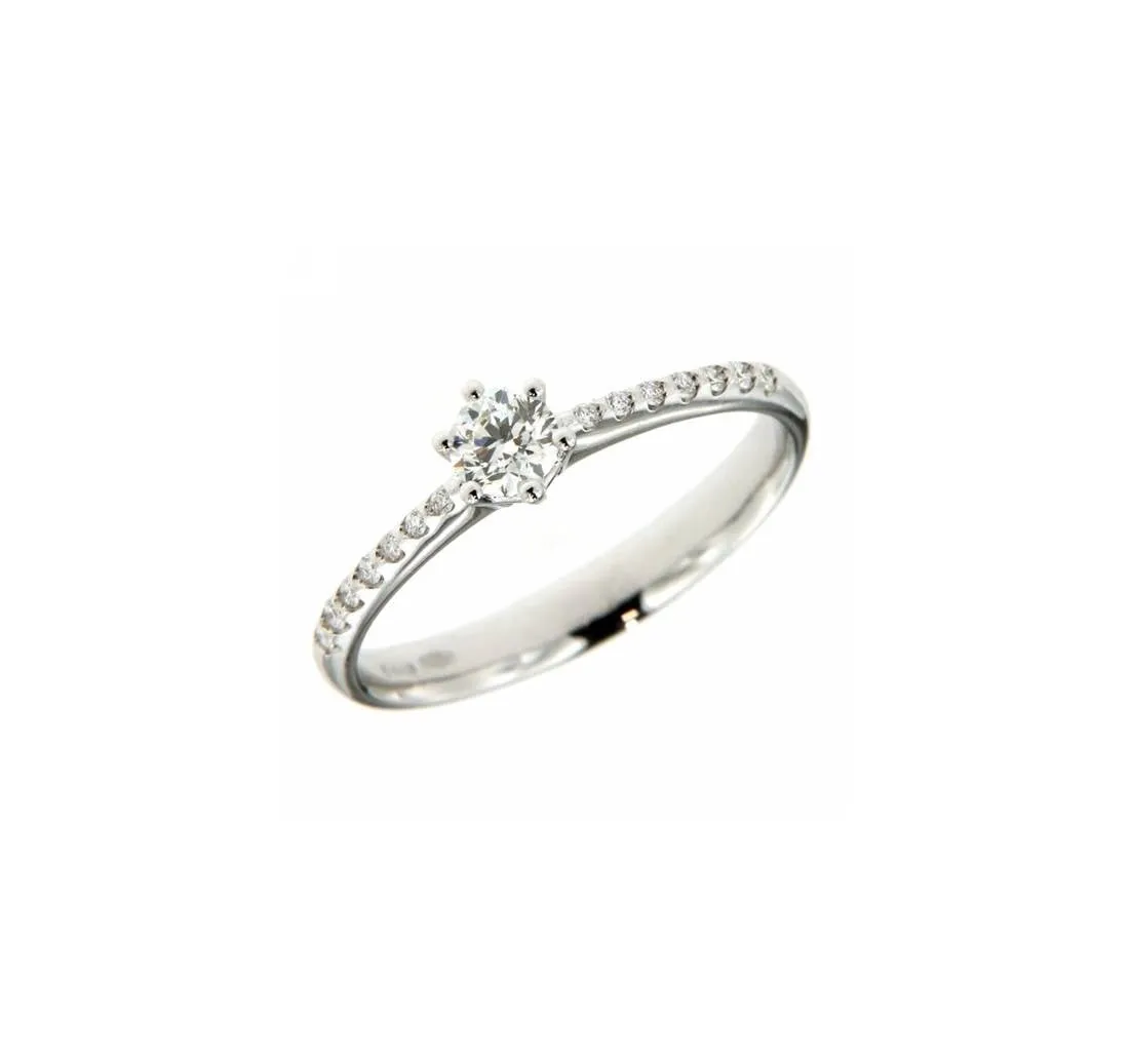 ANELLO RECARLO SOLITARIO SOFIA ORO BIANCO DIAMANTI