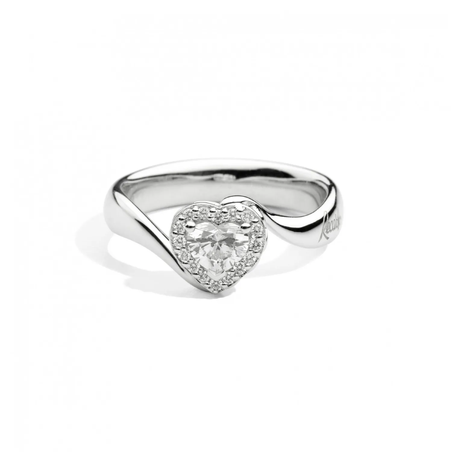 Recarlo anello solitario Anniversary Love con contorno