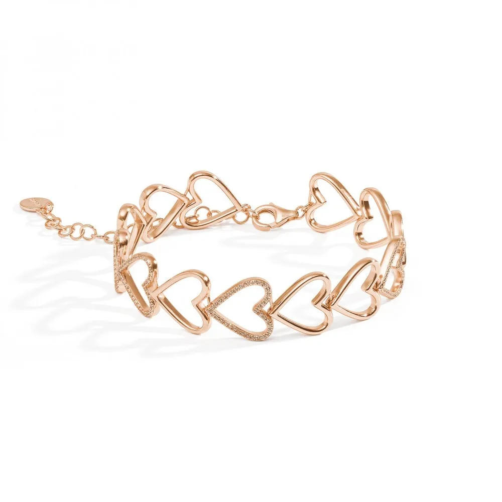 Bracciale Rosato Got Me Cuori Snodato RZGM11