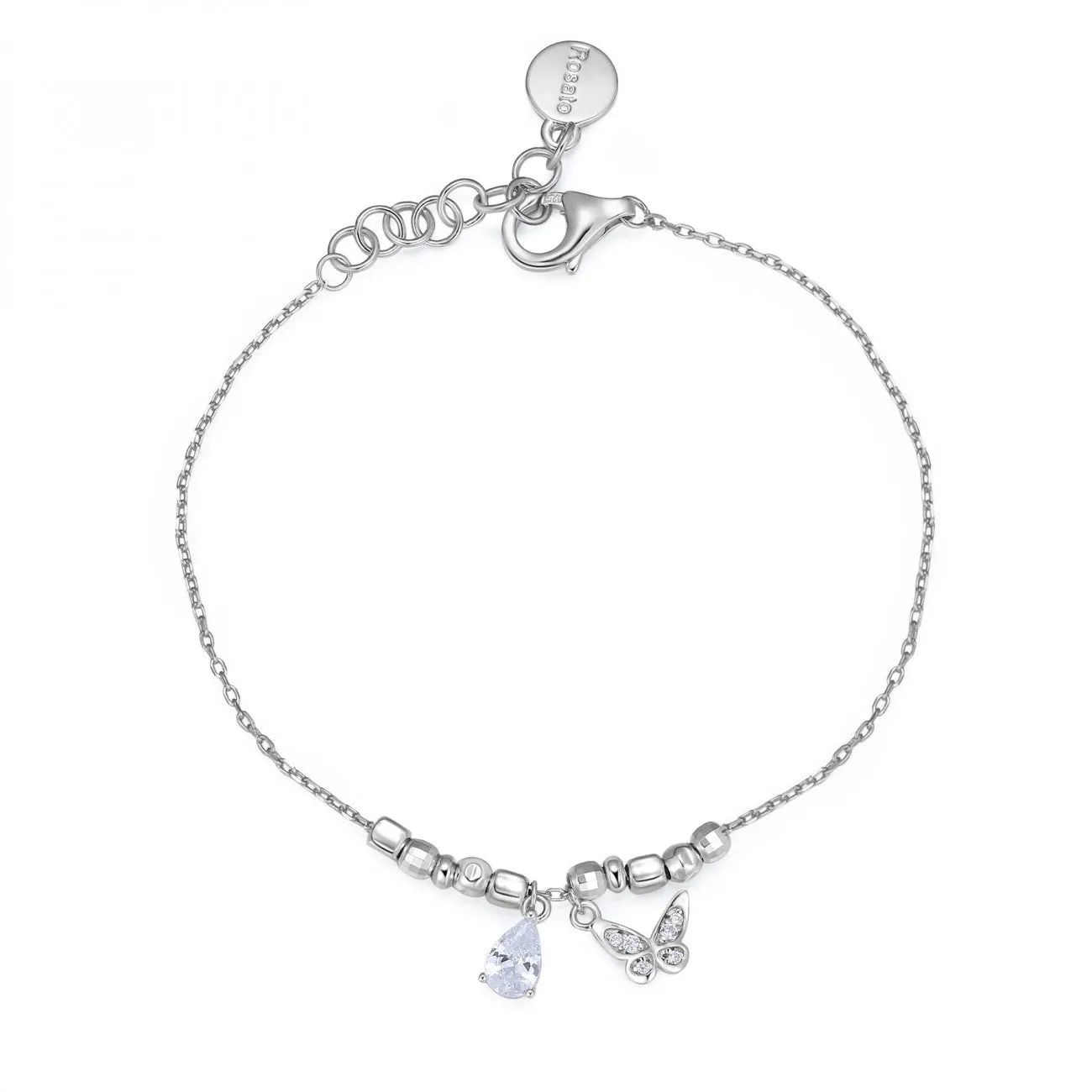 Rosato Bracciale in Argento con Farfalla RZGA18