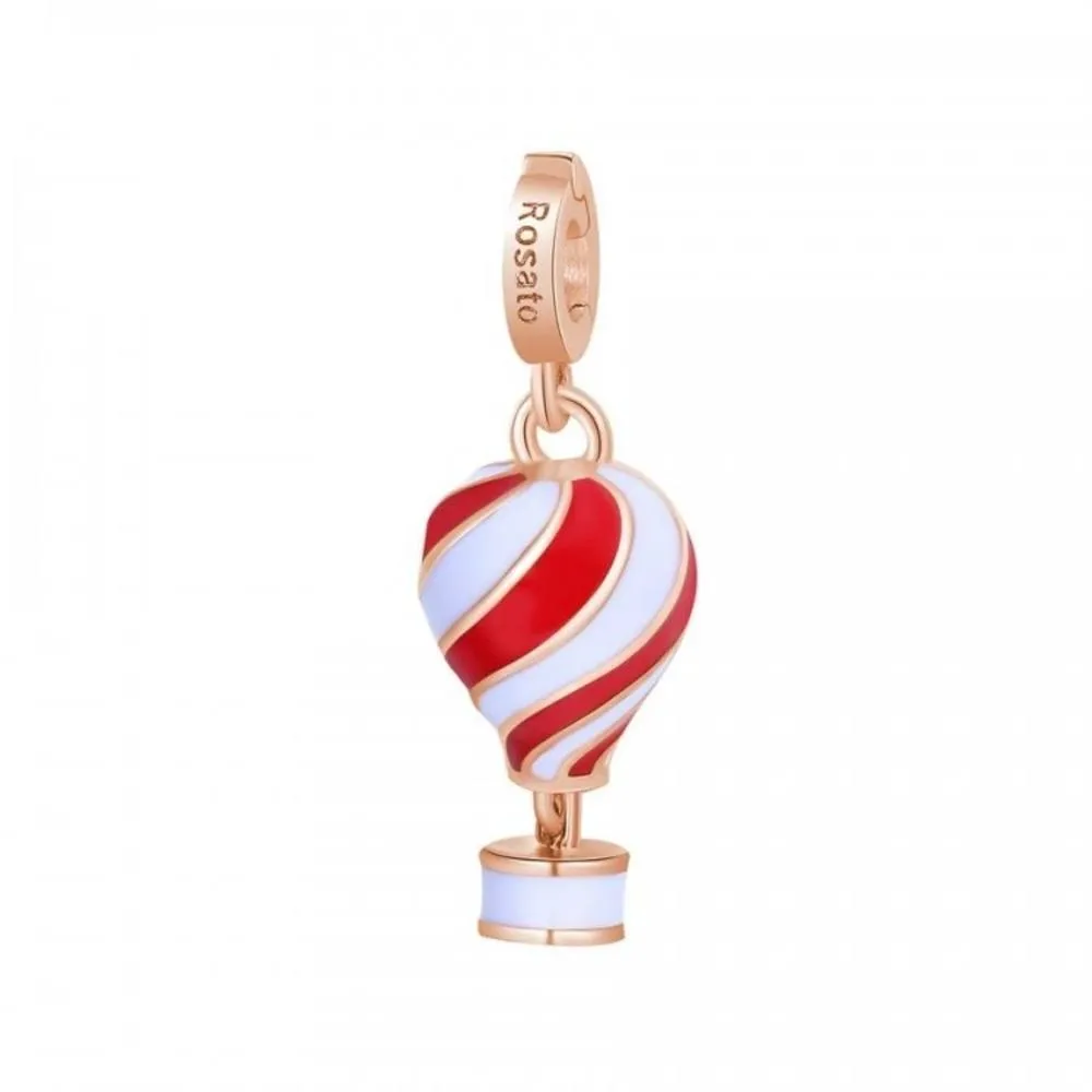 Rosato Charm Mongolfiera Argento con Smalti RZLE055