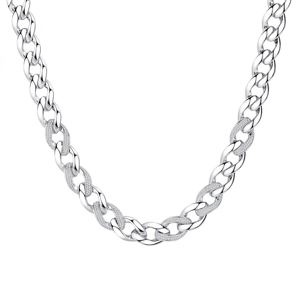 Rosato Collana Groumette in Argento e Zirconi RZEV03