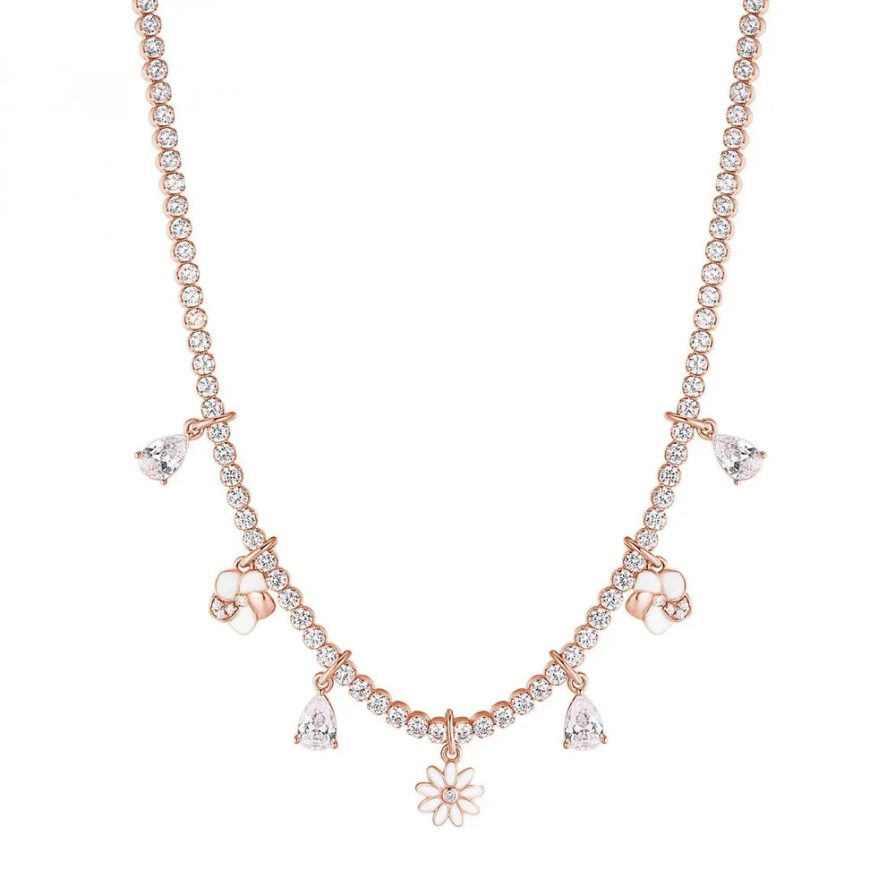 Rosato Collana Tennis con Pendenti Primavera RZGA06