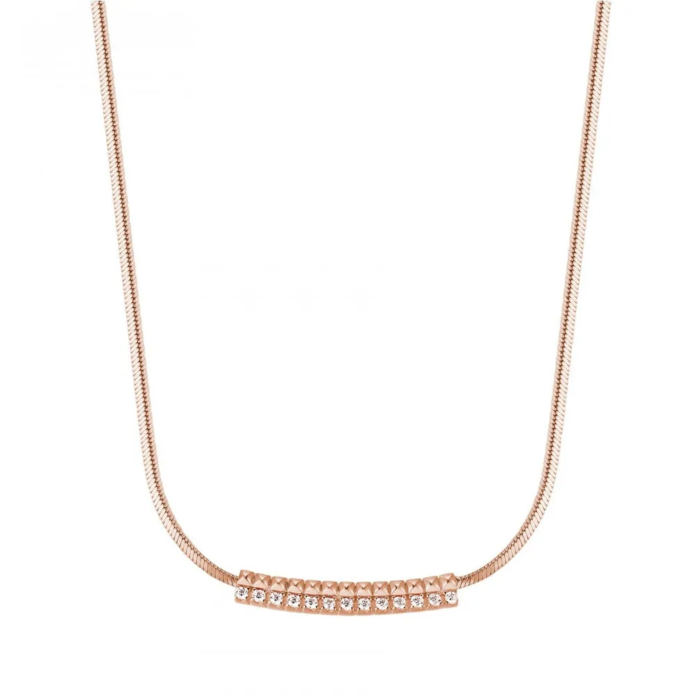 Rosato Collana in Argento Rosa con Zirconi RZCU54