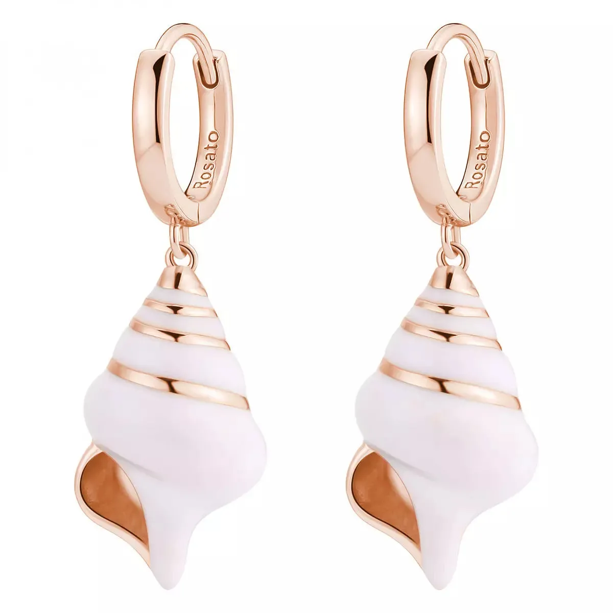 Rosato Orecchini Pendenti con Conchiglie Smaltate RZIB36