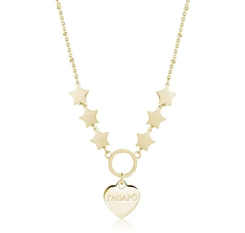 SAGAPO COLLANA dorata STELLE sagapò SHAC26