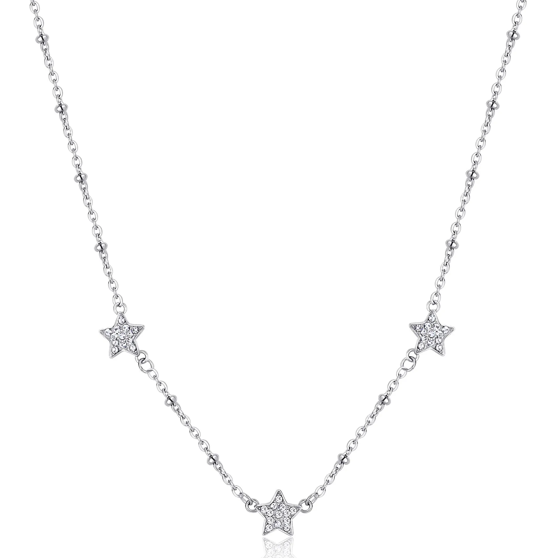 COLLANA SAGAPÒ AURORA IN ACCIAIO CON CRISTALLI - SAR40